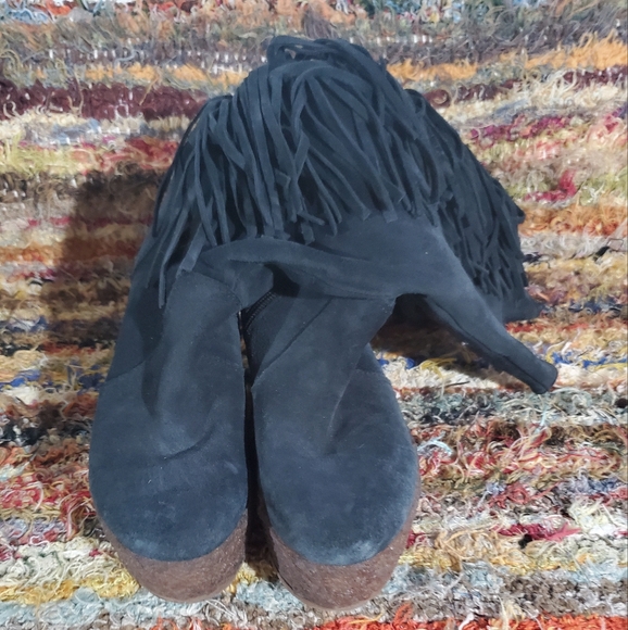 Vintage Ricky Sarkany Fringe Platform Boot - Picture 2 of 9